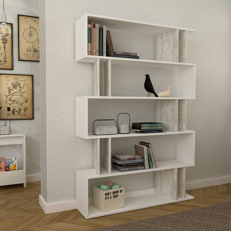 Terme Bookcase - White - Ancient White