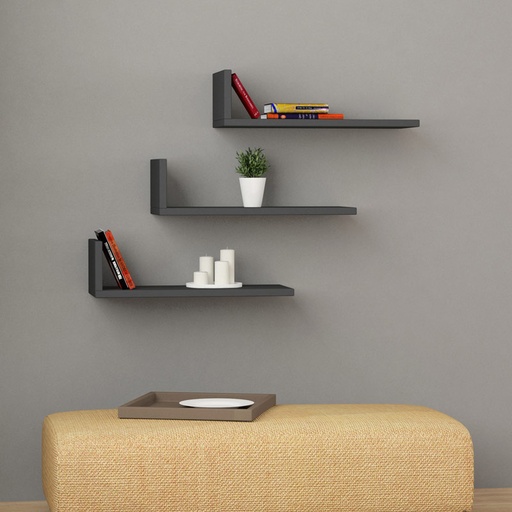 Trabzon L- Model Shelf - Anthracite