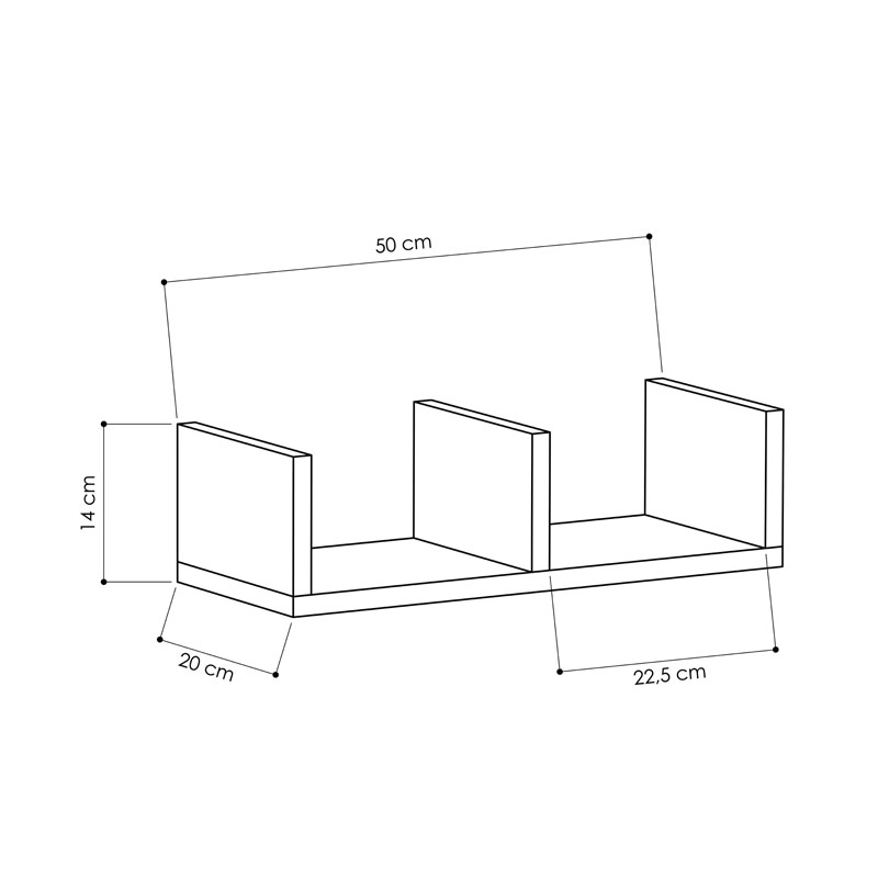 Trabzon L- Model Shelf - Light Mocha