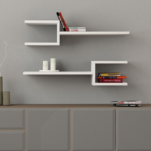 Dilovası Fork Shelf Set - White