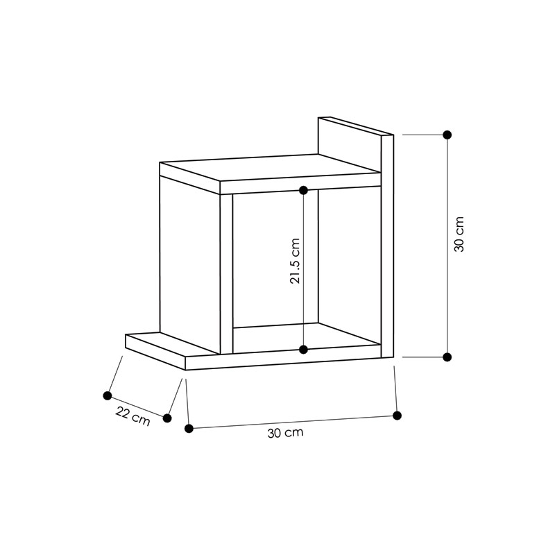 Bayburt Box Shelf Anthracite