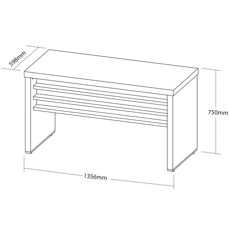  Aguas 1400 Desk - Charuto/ Black