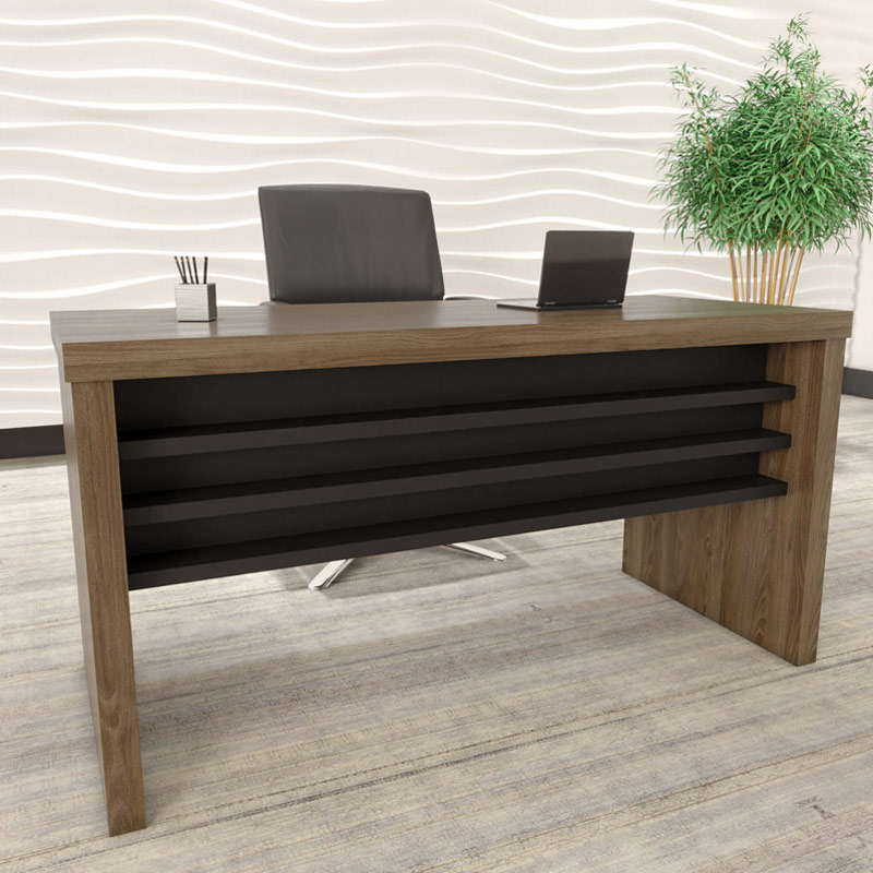  Aguas 1400 Desk - Charuto/ Black