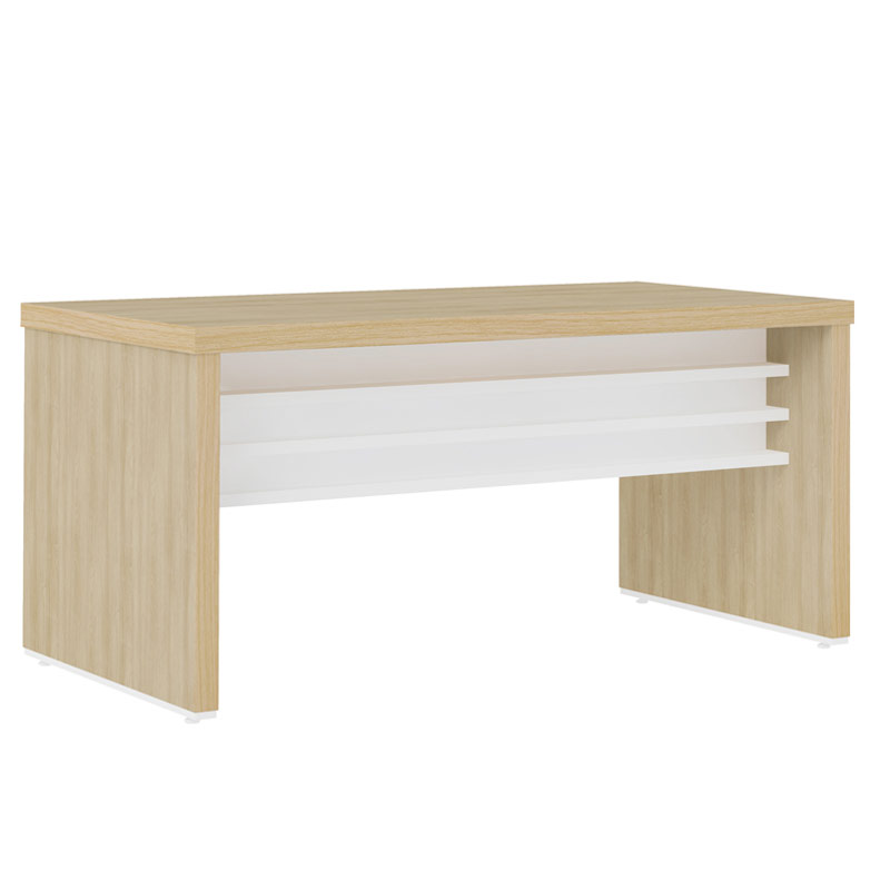  Aguas 1600 Desk - Light Oak/ White