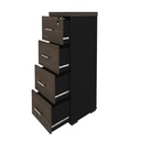  Aguas 4 Drawers File Cabinet II - Charuto/ Black