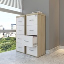  Aguas 4 Drawers File Cabinet II - Light Oak/ White