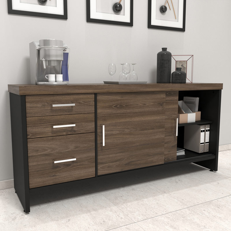  Aguas Cabinet With Drawers II - Charuto/ Black