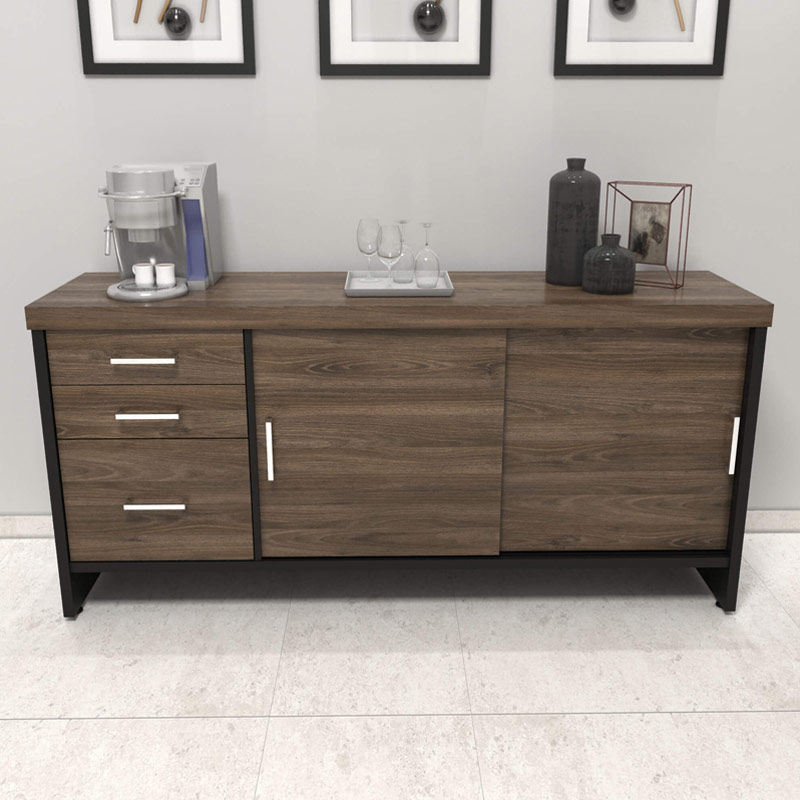  Aguas Cabinet With Drawers II - Charuto/ Black