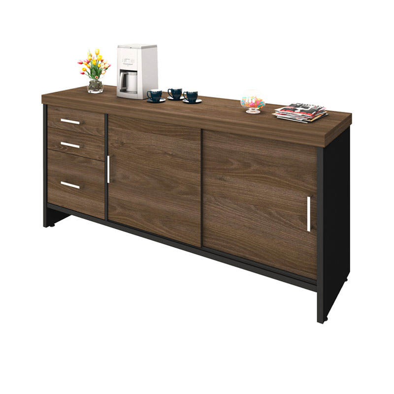  Aguas Cabinet With Drawers II - Charuto/ Black