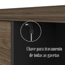  Aguas Cabinet With Drawers II - Charuto/ Black