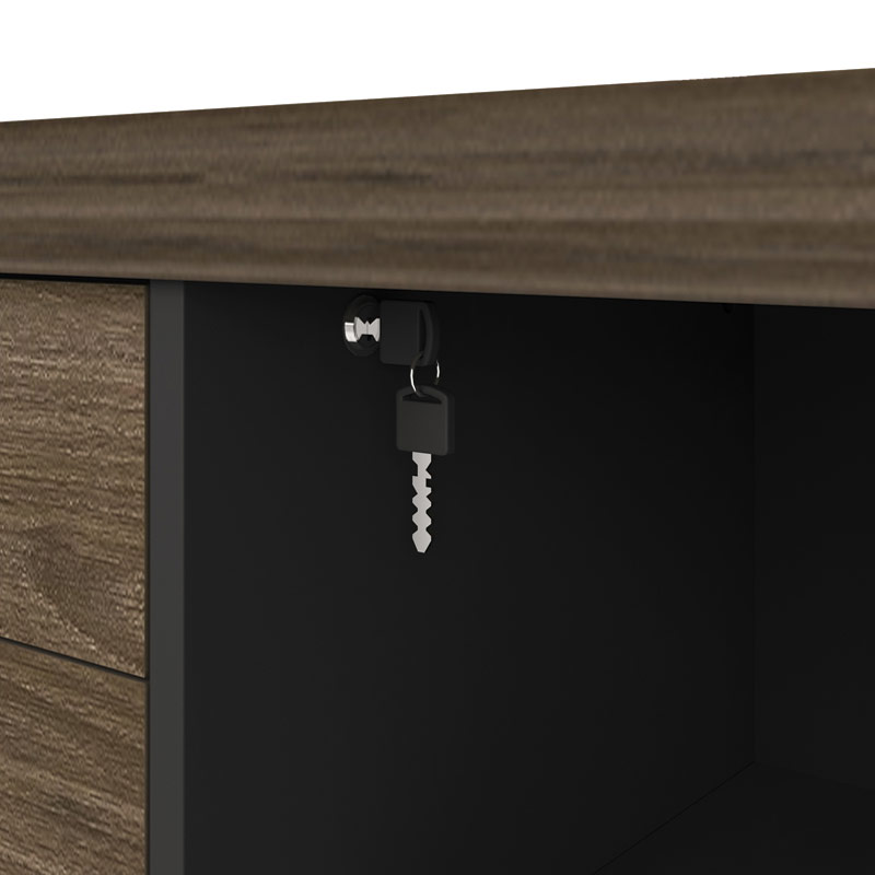  Aguas Cabinet With Drawers II - Charuto/ Black