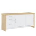  Aguas Cabinet With Drawers II - Light Oak/ White