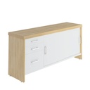  Aguas Cabinet With Drawers II - Light Oak/ White