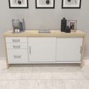  Aguas Cabinet With Drawers II - Light Oak/ White