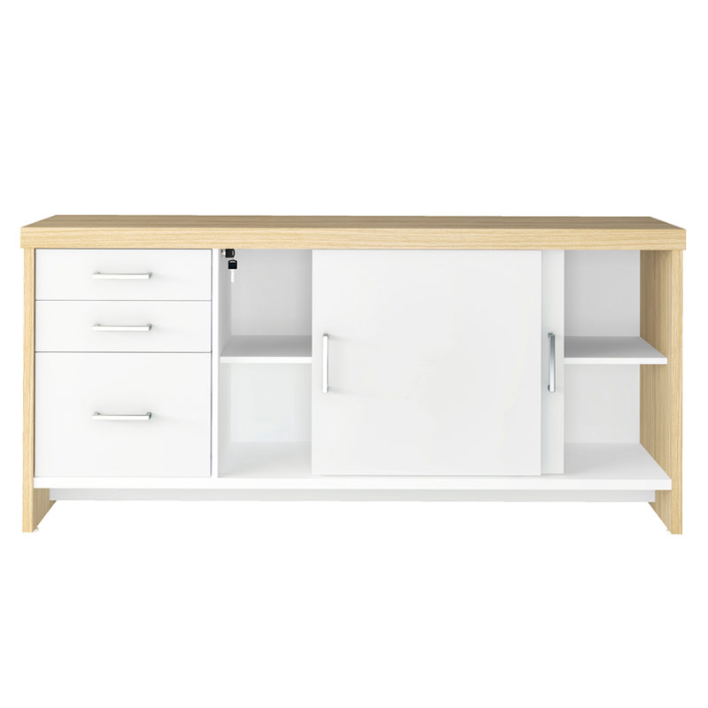  Aguas Cabinet With Drawers II - Light Oak/ White