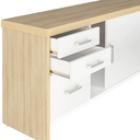  Aguas Cabinet With Drawers II - Light Oak/ White