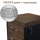  Aguas Chest Of 3 Drawers II - Charuto/ Black
