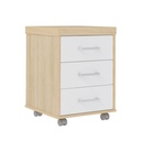  Aguas Chest Of 3 Drawers II - Light Oak/ White