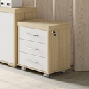  Aguas Chest Of 3 Drawers II - Light Oak/ White