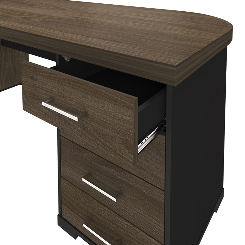  Aguas Desk With Drawers II LD 1775x805 - Charuto/ Black