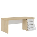  Aguas Desk With Drawers II LD 1775x805 - Light Oak/ White