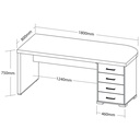  Aguas Desk With Drawers II LD 1775x805 - Light Oak/ White