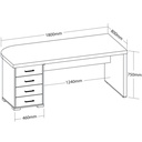  Aguas Desk With Drawers II LE 1775x805 - Charuto/ Black  