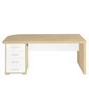  Aguas Desk With Drawers II LE 1775x805 - Light Oak/ White