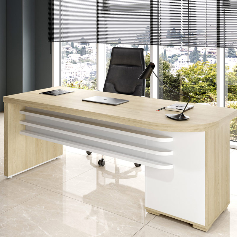  Aguas Desk With Drawers II LE 1775x805 - Light Oak/ White