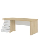  Aguas Desk With Drawers II LE 1775x805 - Light Oak/ White