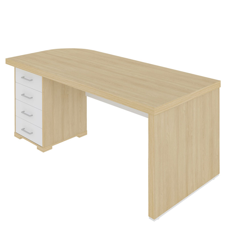  Aguas Desk With Drawers II LE 1775x805 - Light Oak/ White