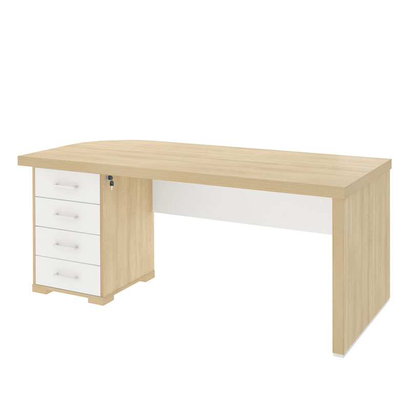  Aguas Desk With Drawers II LE 1775x805 - Light Oak/ White