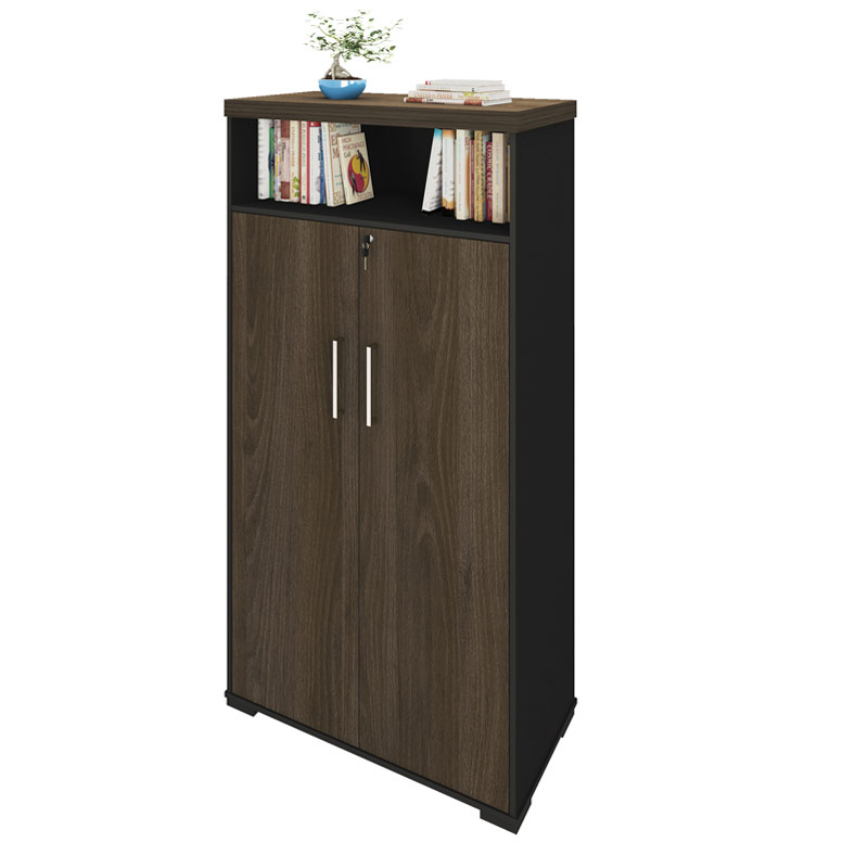  Aguas High Cabinet With Niche - Charuto/ Black