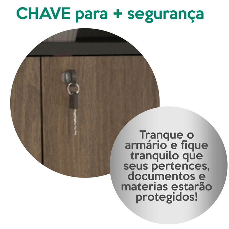  Aguas High Cabinet With Niche - Charuto/ Black