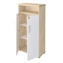  Aguas High Cabinet With Niche - Light Oak/ White