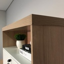  Aguas High Cabinet With Niche - Light Oak/ White