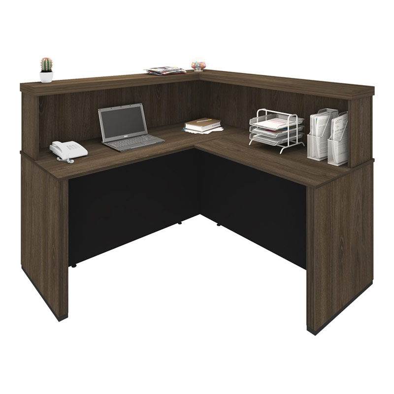  Aguas Reception Desk II - Charuto/ Black