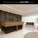  Aguas Reception Desk II - Charuto/ Black