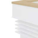  Aguas Reception Desk II - Light Oak/ White