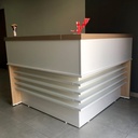  Aguas Reception Desk II - Light Oak/ White