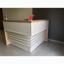  Aguas Reception Desk II - Light Oak/ White