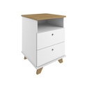  Aracaju Chest of 2 Drawers - Elm/ White