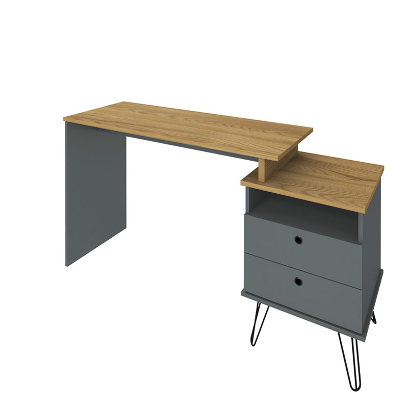  Bauru Desk - Elm/ Gray