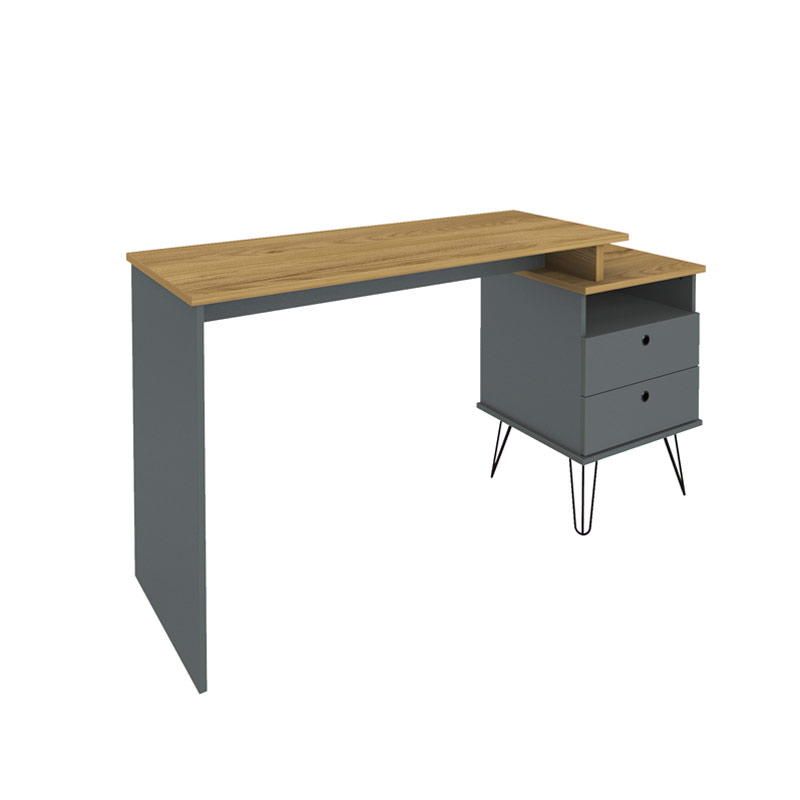  Bauru Desk - Elm/ Gray