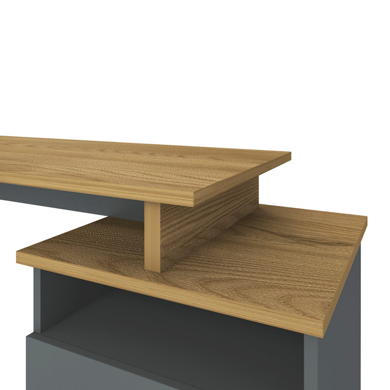  Bauru Desk - Elm/ Gray