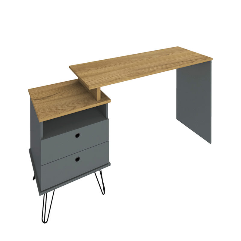  Bauru Desk - Elm/ Gray