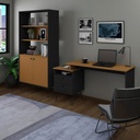  Bauru Desk - Freijo/ Black