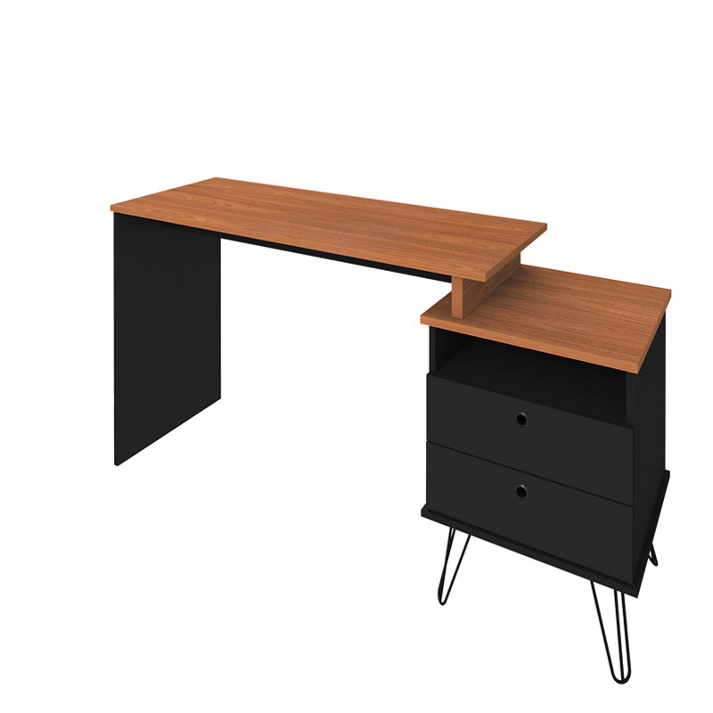  Bauru Desk - Freijo/ Black