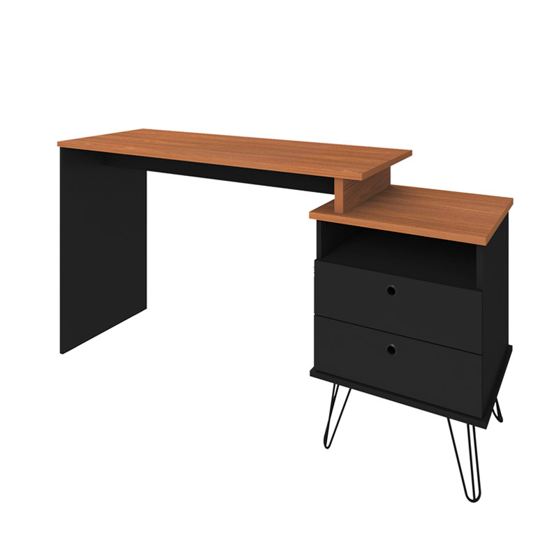  Bauru Desk - Freijo/ Black