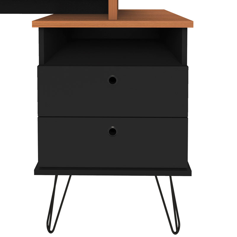  Bauru Desk - Freijo/ Black